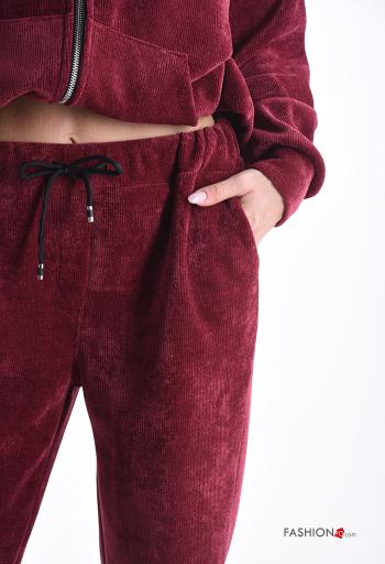 Conjunto com elástico com capuz com fecho com bolsos - ph 4