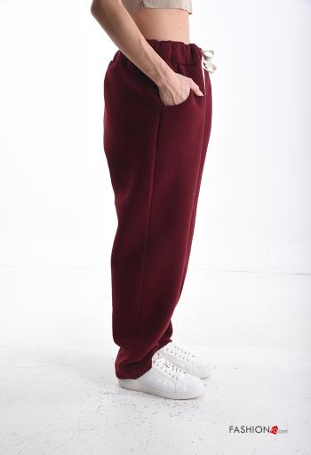 Pantalone sportivo in Cotone con tasche con coulisse - ph 3