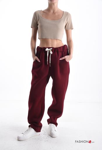 Pantalone sportivo in Cotone con tasche con coulisse - ph 5