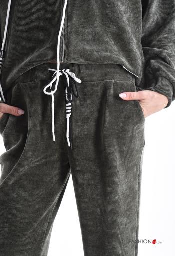 long sleeve Sports set with pockets with elastic with hood - ph 4