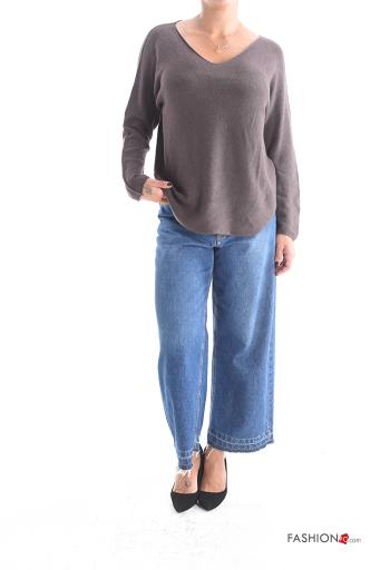 Maglione maniche lunghe scollo a V - ph 5